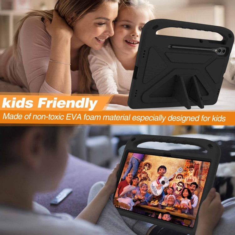 For Samsung Galaxy Tab S9+ Handle EVA Shockproof Tablet Case with Holder(Black) - Galaxy Tab S9+ Cases by buy2fix | Online Shopping UK | buy2fix