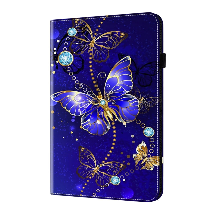 For Samsung Galaxy Tab S6 T860 Crystal Texture Painted Leather Tablet Case(Diamond Butterflies) - Tab S6 10.5 T860 / T865 by buy2fix | Online Shopping UK | buy2fix