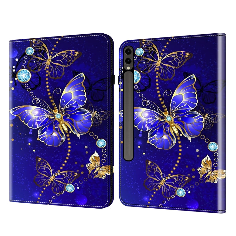 For Samsung Galaxy Tab S7+ / S8+ / S9+ Crystal Texture Painted Leather Tablet Case(Diamond Butterflies) - Galaxy Tab S9+ Cases by buy2fix | Online Shopping UK | buy2fix