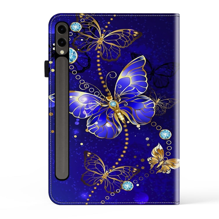 For Samsung Galaxy Tab S7 / S8 / S9 Crystal Texture Painted Leather Tablet Case(Diamond Butterflies) - Galaxy Tab S9 Cases by buy2fix | Online Shopping UK | buy2fix