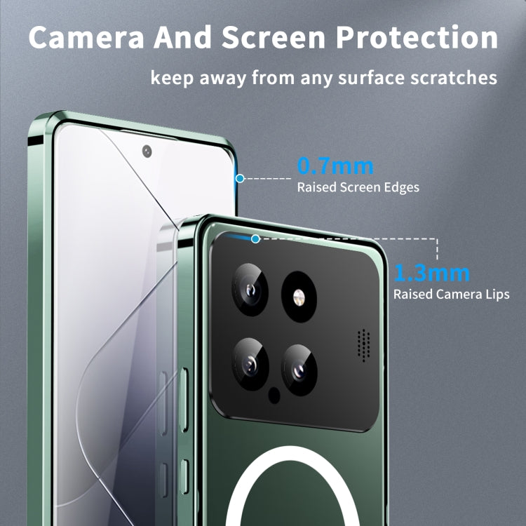 For Xiaomi 14 Aromatherapy Magnetic Metal Phone Case(Green) - 14 Cases by buy2fix | Online Shopping UK | buy2fix