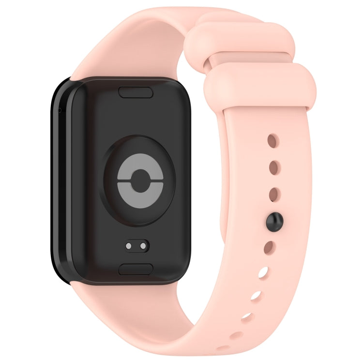 For Xiaomi Mi Band 8 Pro Solid Color Black Buckle Silicone Watch Band(Light Pink) - Watch Bands by buy2fix | Online Shopping UK | buy2fix