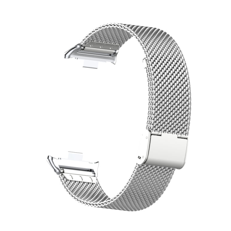 For Xiaomi Mi Band 8 Pro 18mm Steel Mesh Buckle Metal Watch Band(Silver) - Watch Bands by buy2fix | Online Shopping UK | buy2fix