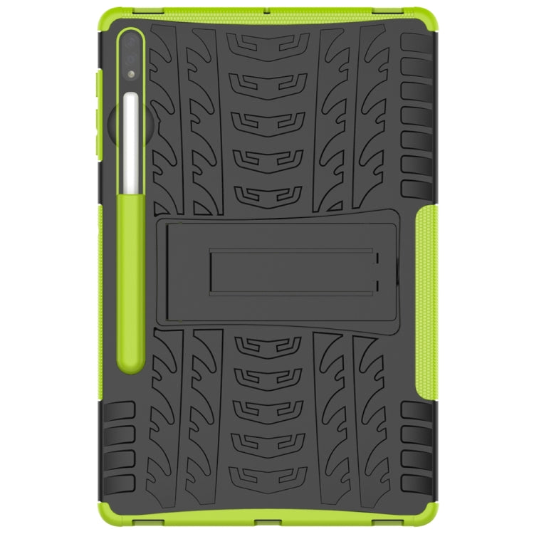 For Samsung Galaxy Tab S9+ Tire Texture TPU + PC Tablet Case(Green) - Galaxy Tab S9+ Cases by buy2fix | Online Shopping UK | buy2fix