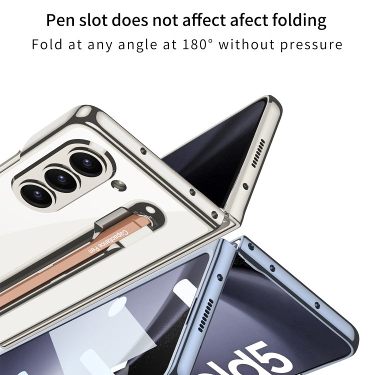 For Samsung Galaxy Z Fold5 5G GKK Integrated PC Phone Case with Pen Slot, No Include Pen(Blue) - Galaxy Z Fold5 Cases by GKK | Online Shopping UK | buy2fix