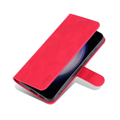 For Samsung Galaxy S24 5G AZNS Skin Feel Calf Texture Flip Leather Phone Case(Red) - Galaxy S24 5G Cases by AZNS | Online Shopping UK | buy2fix