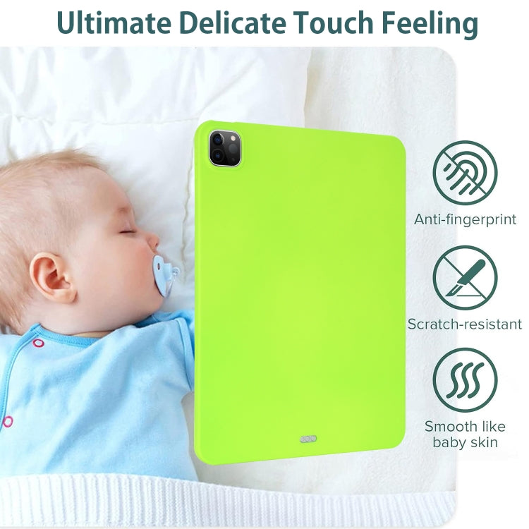 For iPad Air 11 2024 Oil Spray Skin-friendly TPU Tablet Case(Fluorescent Green) - iPad Air 11 2024 Cases by buy2fix | Online Shopping UK | buy2fix