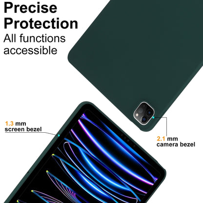 For iPad Pro 11 2024 Oil Spray Skin-friendly TPU Tablet Case(Deep Green) - iPad Pro 11 2024 Cases by buy2fix | Online Shopping UK | buy2fix