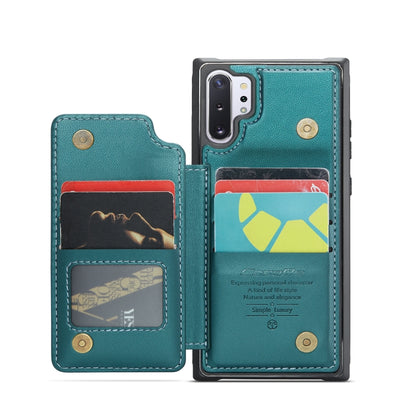 For Samsung Galaxy Note10+ 5G CaseMe C22 Card Slots Holder RFID Anti-theft Phone Case(Blue Green) - Galaxy Phone Cases by CaseMe | Online Shopping UK | buy2fix