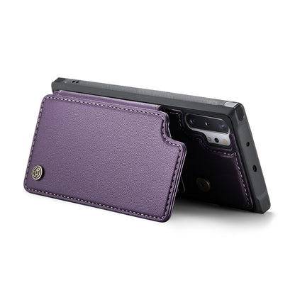 For Samsung Galaxy Note10+ 5G CaseMe C22 Card Slots Holder RFID Anti-theft Phone Case(Purple) - Galaxy Phone Cases by CaseMe | Online Shopping UK | buy2fix