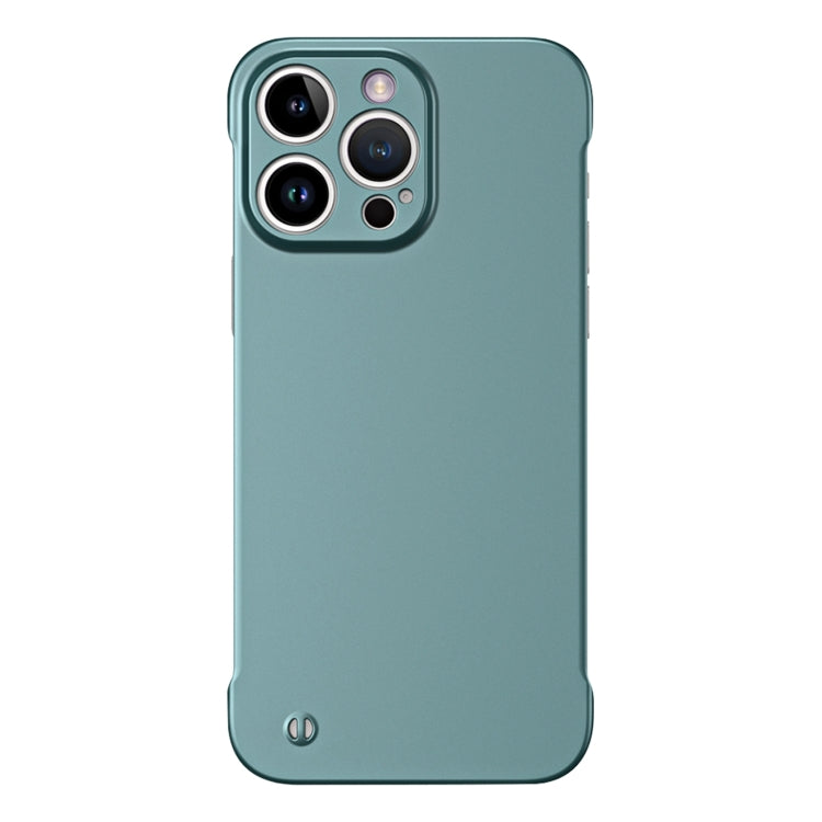 For iPhone 15 Pro Max Frameless Metallic Paint Hybrid PC Phone Case(Green) - iPhone 15 Pro Max Cases by buy2fix | Online Shopping UK | buy2fix