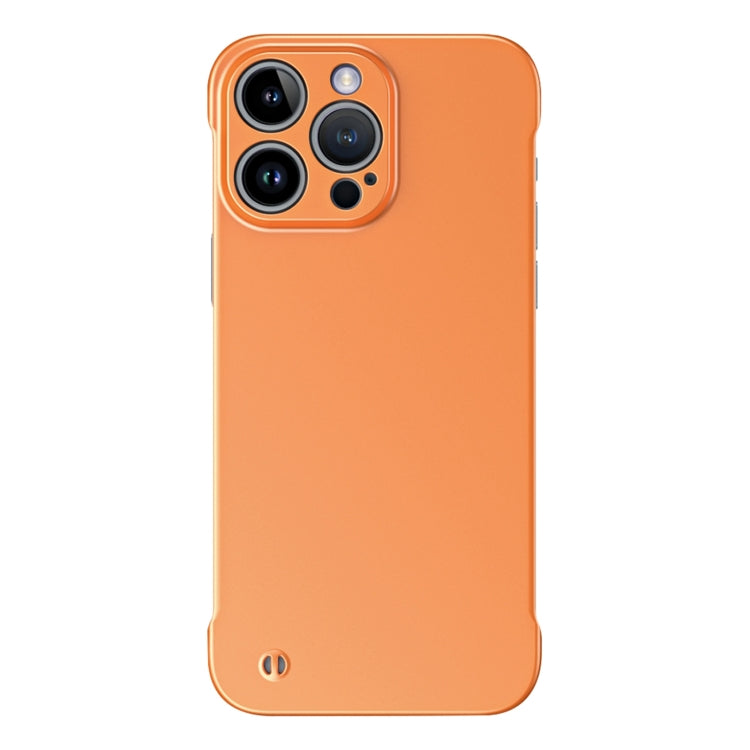 For iPhone 13 Pro Max Frameless Metallic Paint Hybrid PC Phone Case(Orange) - iPhone 13 Pro Max Cases by buy2fix | Online Shopping UK | buy2fix