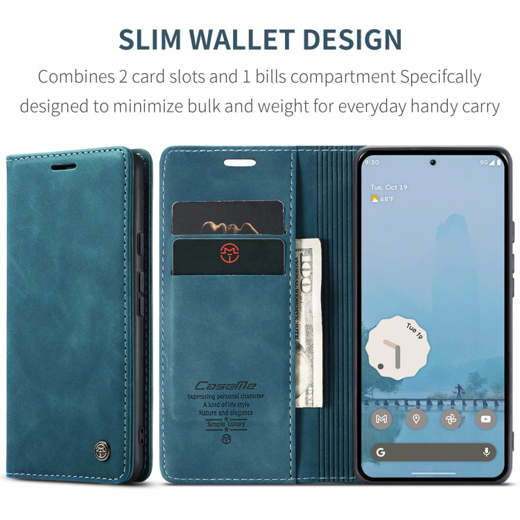 For Google Pixel 9 Pro XL CaseMe 013 Multifunctional Horizontal Flip Leather Phone Case(Blue) - Google Cases by CaseMe | Online Shopping UK | buy2fix