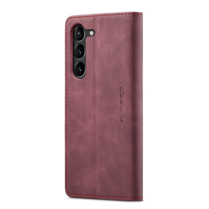 For Samsung Galaxy S24+ 5G CaseMe 013 Multifunctional Horizontal Flip Leather Phone Case(Wine Red) - Galaxy S24+ 5G Cases by CaseMe | Online Shopping UK | buy2fix