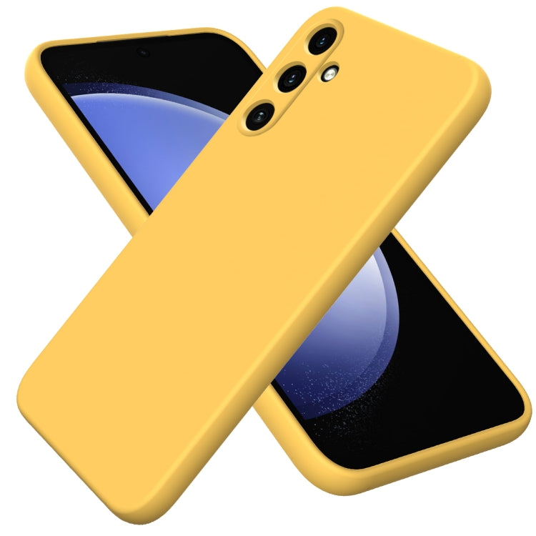 For Samsung Galaxy A15 4G / A15 5G Pure Color Liquid Silicone Shockproof Full Coverage Phone Case(Yellow) - Galaxy Phone Cases by buy2fix | Online Shopping UK | buy2fix