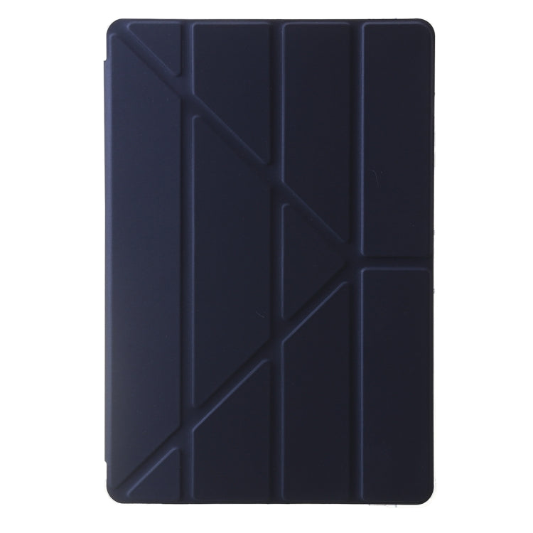 For Samsung Galaxy Tab S9 Clear Acrylic Deformation Leather Tablet Case(Dark Blue) - Galaxy Tab S9 Cases by buy2fix | Online Shopping UK | buy2fix