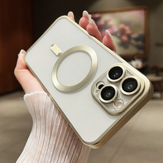 For iPhone 16 Pro Max MagSafe Magnetic Frosted TPU Phone Case(Gold) - iPhone 16 Pro Max Cases by buy2fix | Online Shopping UK | buy2fix