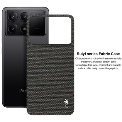 For Xiaomi Poco X6 Pro 5G/Redmi K70E 5G imak Ruiyi Series Cloth Texture PU + PC Phone Case(Black) - K70E Cases by imak | Online Shopping UK | buy2fix