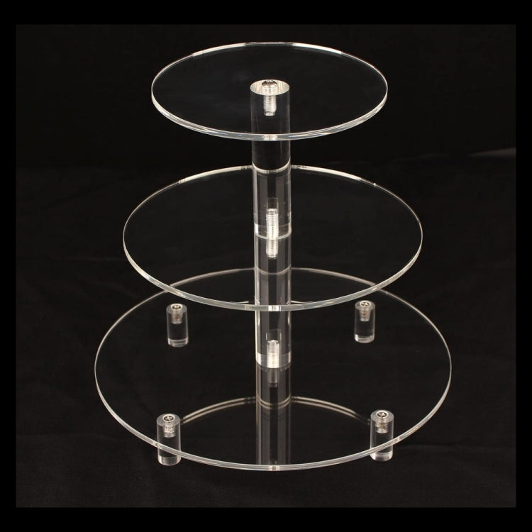 YX062 3 Tier Acrylic Circular Cupcake Stand - Storage Boxes by buy2fix | Online Shopping UK | buy2fix