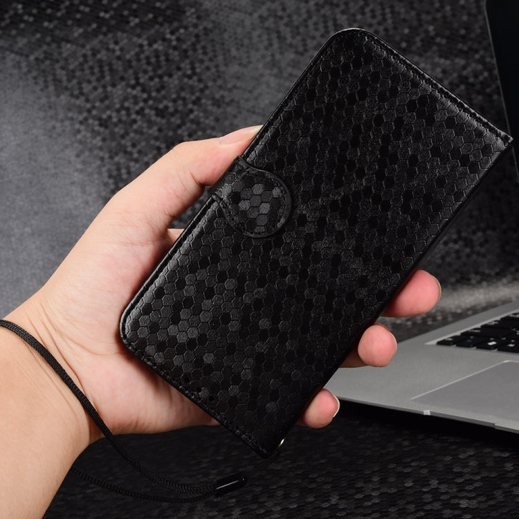 For vivo S18 5G / V30 5G Honeycomb Dot Texture Leather Phone Case(Black) - S18 Cases by buy2fix | Online Shopping UK | buy2fix