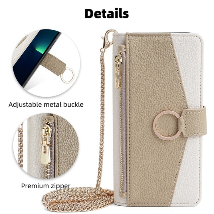 For Samsung Galaxy S23 Ultra 5G Crossbody Litchi Texture Leather Phone Case(White) - Galaxy S23 Ultra 5G Cases by buy2fix | Online Shopping UK | buy2fix