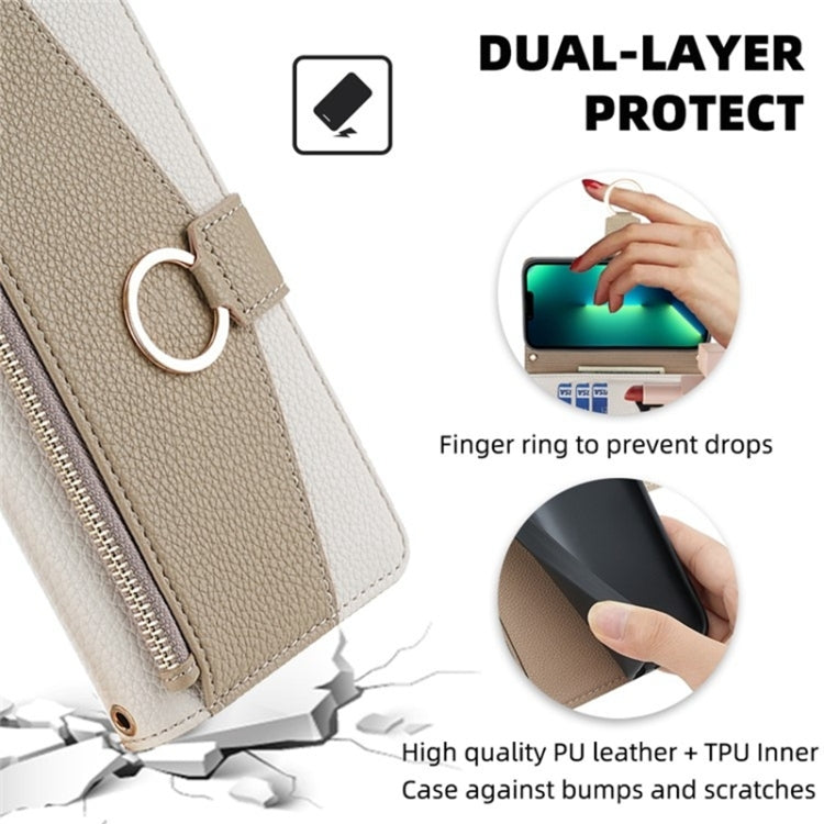 For Samsung Galaxy S23 Ultra 5G Crossbody Litchi Texture Leather Phone Case(White) - Galaxy S23 Ultra 5G Cases by buy2fix | Online Shopping UK | buy2fix