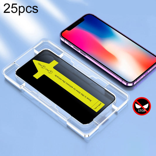 For iPhone 11 Pro / XS / X 25pcs Anti-peeping Fast Attach Dust-proof Anti-static Tempered Glass Film - iPhone 11 Pro Tempered Glass by buy2fix | Online Shopping UK | buy2fix