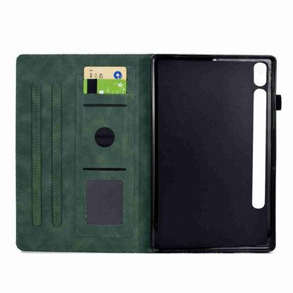 For Samsung Galaxy Tab S9 Rhombus TPU Smart Leather Tablet Case(Green) - Galaxy Tab S9 Cases by buy2fix | Online Shopping UK | buy2fix