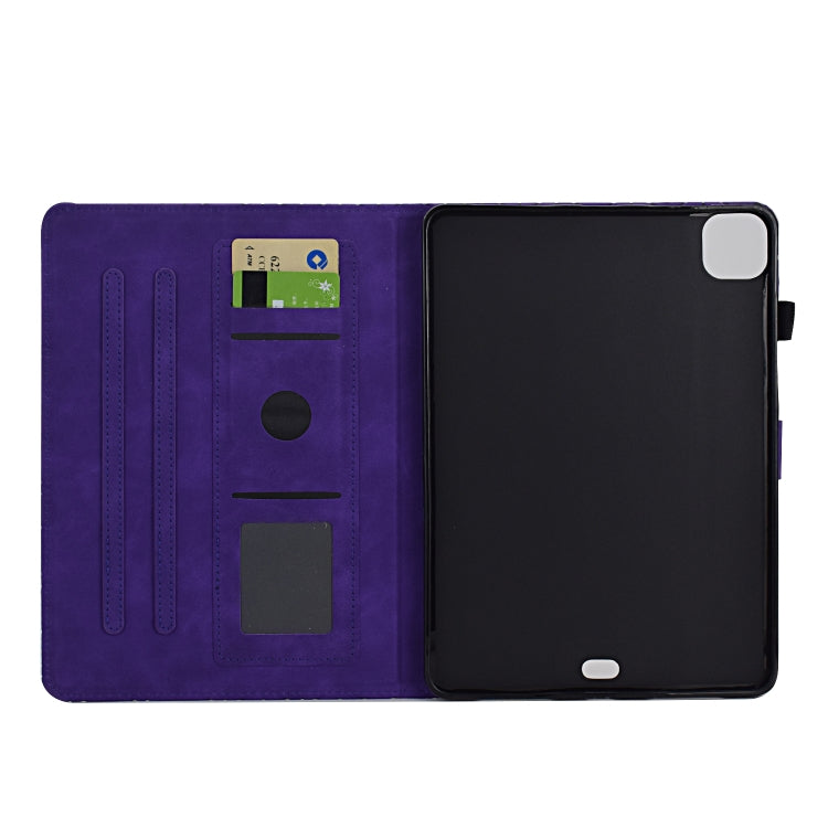 For iPad Pro 11 2024 Rhombus TPU Smart Leather Tablet Case(Purple) - iPad Pro 11 2024 Cases by buy2fix | Online Shopping UK | buy2fix