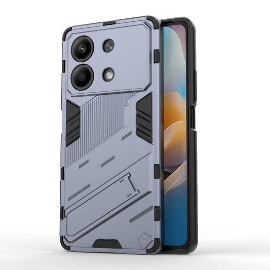 For Xiaomi Redmi Note 13R Pro 5G Punk Armor 2 in 1 PC + TPU Phone Case with Holder(Grey) - Xiaomi Cases by buy2fix | Online Shopping UK | buy2fix