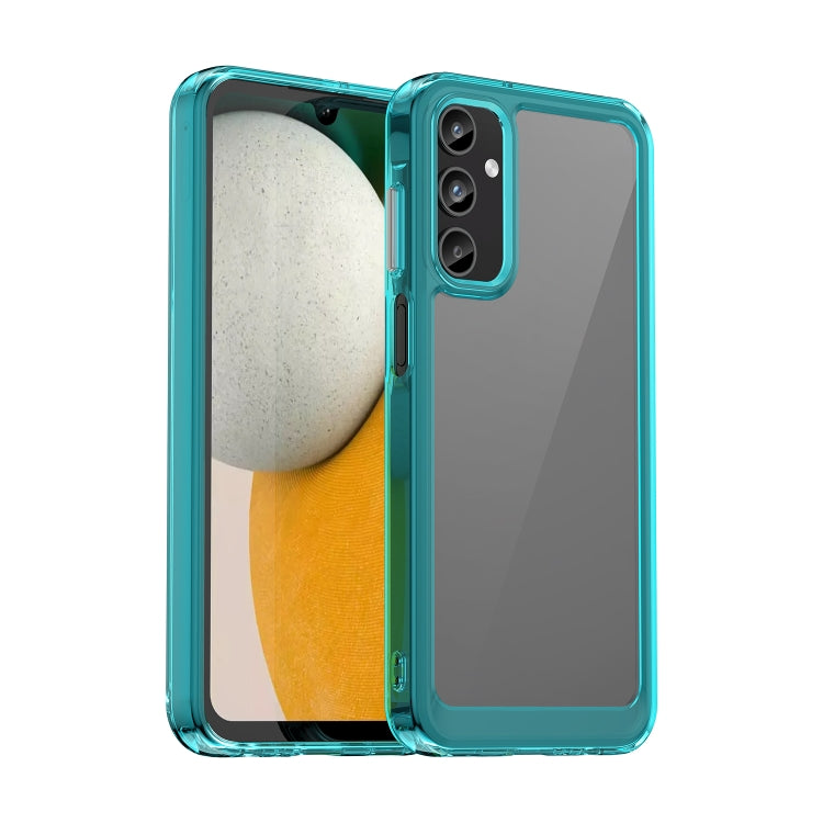 For Samsung Galaxy A05s Colorful Series Acrylic Hybrid TPU Phone Case(Transparent Blue) - Galaxy Phone Cases by buy2fix | Online Shopping UK | buy2fix