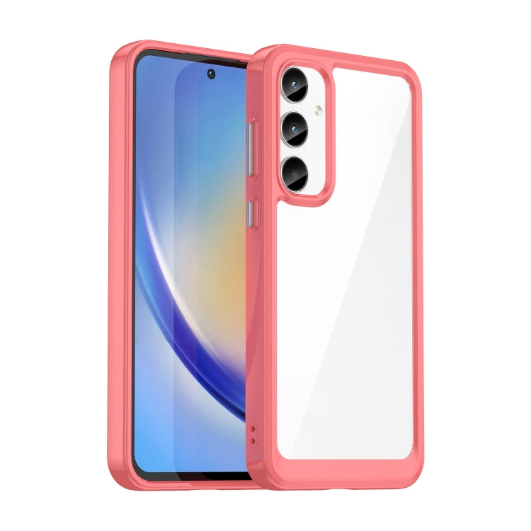 For Samsung Galaxy A35 Colorful Series Acrylic Hybrid TPU Phone Case(Red) - Galaxy Phone Cases by buy2fix | Online Shopping UK | buy2fix