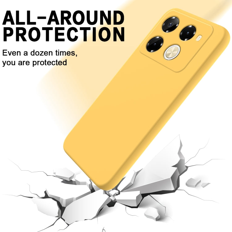 For Infinix Note 40 Pro 5G / 40 Pro+ 5G Solid Color Liquid Silicone Dropproof Full Coverage Protective Case(Yellow) - Infinix Cases by buy2fix | Online Shopping UK | buy2fix