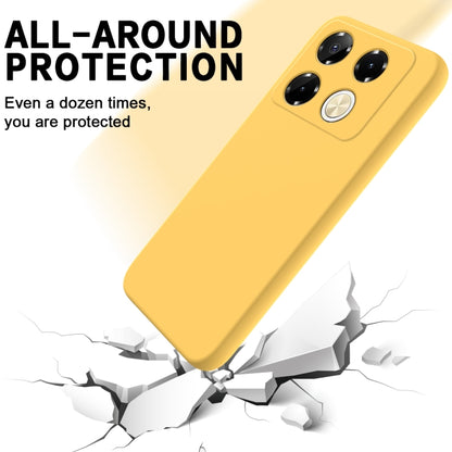 For Infinix Note 40 Pro 4G Solid Color Liquid Silicone Dropproof Full Coverage Protective Case(Yellow) - Infinix Cases by buy2fix | Online Shopping UK | buy2fix