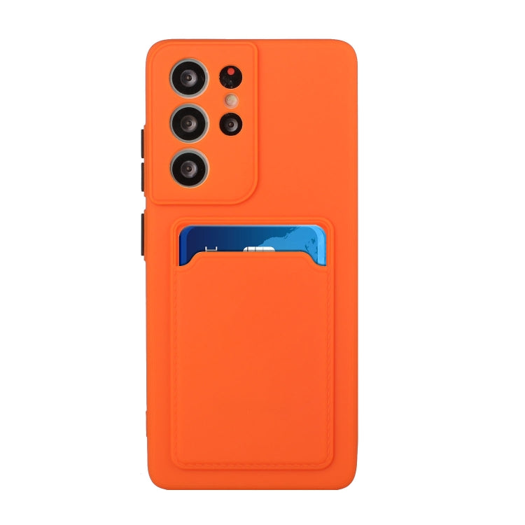 For Samsung Galaxy S24 Ultra Card Slot Design Shockproof TPU Phone Case(Orange) - Galaxy S24 Ultra 5G Cases by buy2fix | Online Shopping UK | buy2fix