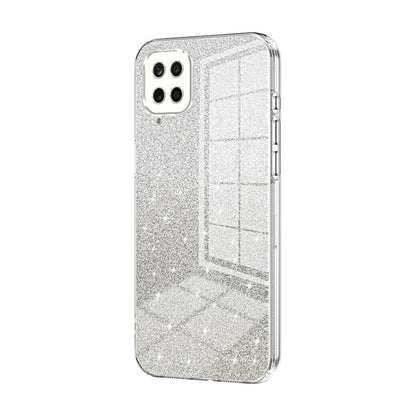 For Samsung Galaxy A12 4G / 5G Gradient Glitter Powder Electroplated Phone Case(Transparent) - Galaxy Phone Cases by buy2fix | Online Shopping UK | buy2fix