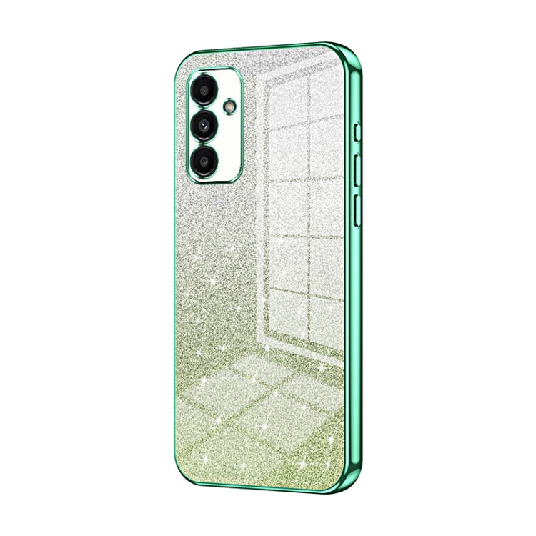 For Samsung Galaxy A13 5G / A04s Gradient Glitter Powder Electroplated Phone Case(Green) - Galaxy Phone Cases by buy2fix | Online Shopping UK | buy2fix