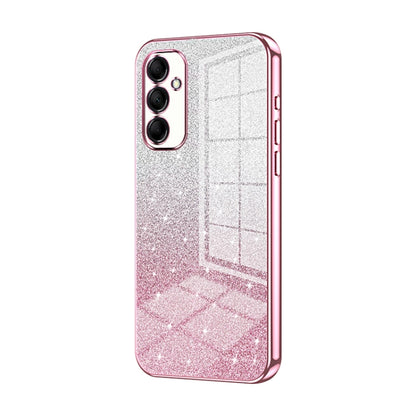 For Samsung Galaxy M14 Gradient Glitter Powder Electroplated Phone Case(Pink) - Galaxy Phone Cases by buy2fix | Online Shopping UK | buy2fix