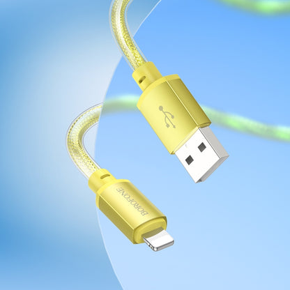 hoco BX95 Vivid 2.4A USB to 8 Pin Silicone Charging Data Cable(Gold) - Normal Style Cable by hoco | Online Shopping UK | buy2fix