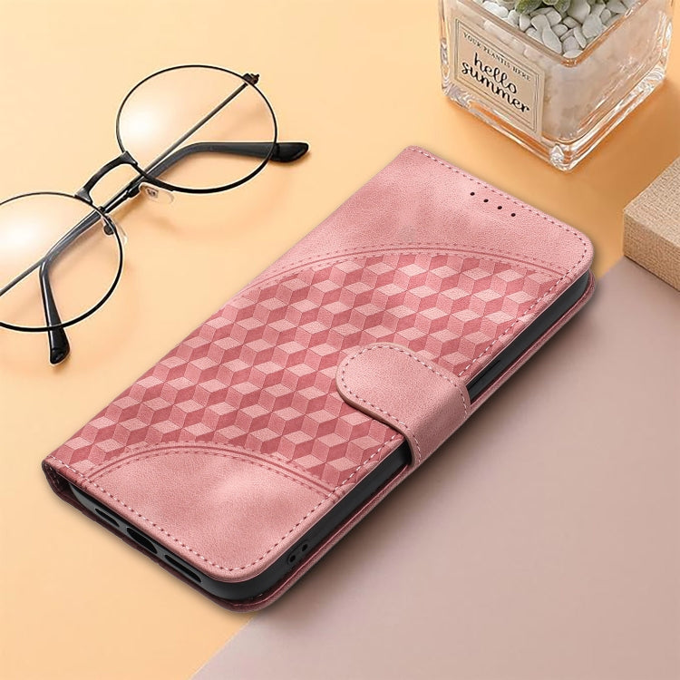 For OnePlus 12 YX0060 Elephant Head Embossed Phone Leather Case with Lanyard(Pink) - OnePlus Cases by buy2fix | Online Shopping UK | buy2fix