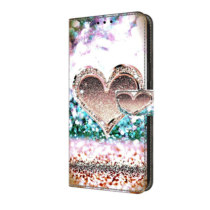 For Samsung Galaxy A35 5G Crystal 3D Shockproof Protective Leather Phone Case(Pink Diamond Heart) - Galaxy Phone Cases by buy2fix | Online Shopping UK | buy2fix