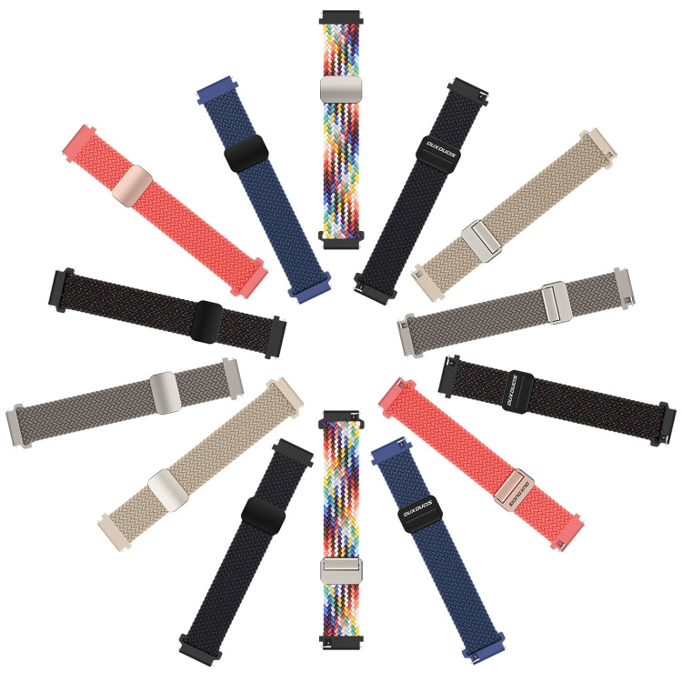 DUX DUCIS Mixture Pro Series Magnetic Buckle Nylon Braid Watch Band, Size:22mm(Rainbow) - 22mm Bands by DUX DUCIS | Online Shopping UK | buy2fix