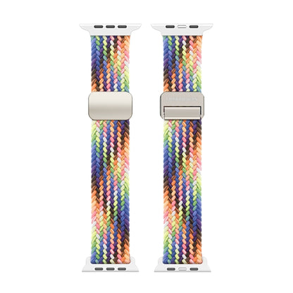 For Apple Watch Series 6 44mm DUX DUCIS Mixture Pro Series Magnetic Buckle Nylon Braid Watch Band(New Rainbow) - Watch Bands by DUX DUCIS | Online Shopping UK | buy2fix