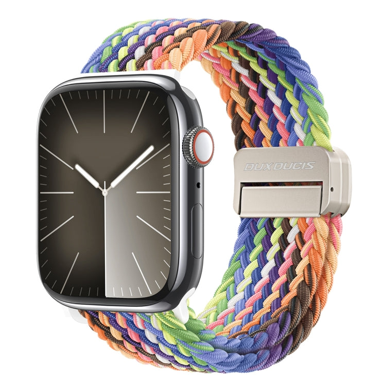 For Apple Watch Series 4 44mm DUX DUCIS Mixture Pro Series Magnetic Buckle Nylon Braid Watch Band(New Rainbow) - Watch Bands by DUX DUCIS | Online Shopping UK | buy2fix