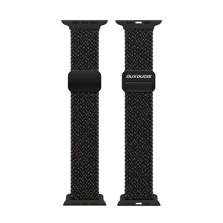 For Apple Watch Series 10 46mm DUX DUCIS Mixture Pro Series Magnetic Buckle Nylon Braid Watch Band(Black Unity) - Watch Bands by DUX DUCIS | Online Shopping UK | buy2fix