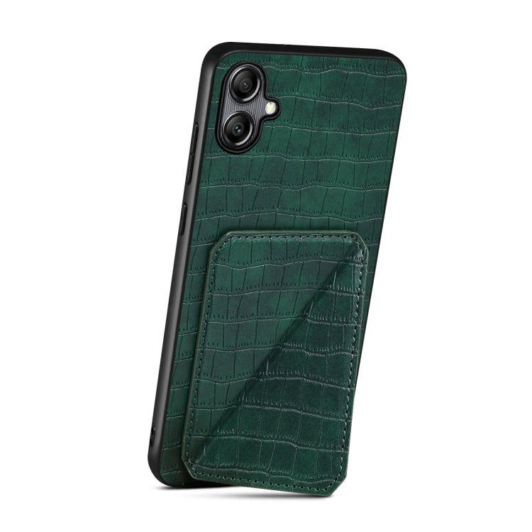 For Samsung Galaxy A31 Denior Imitation Crocodile Leather Back Phone Case with Holder(Green) - Galaxy Phone Cases by Denior | Online Shopping UK | buy2fix