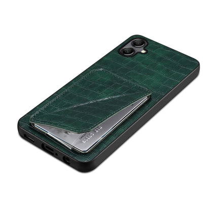 For Samsung Galaxy A32 5G Denior Imitation Crocodile Leather Back Phone Case with Holder(Green) - Galaxy Phone Cases by Denior | Online Shopping UK | buy2fix