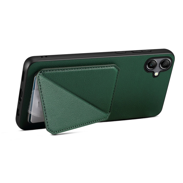 For Samsung Galaxy A14 5G / 4G Denior Imitation Calf Leather Back Phone Case with Holder(Green) - Galaxy Phone Cases by Denior | Online Shopping UK | buy2fix