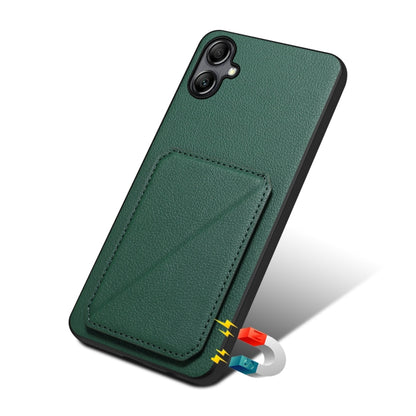 For Samsung Galaxy A14 5G / 4G Denior Imitation Calf Leather Back Phone Case with Holder(Green) - Galaxy Phone Cases by Denior | Online Shopping UK | buy2fix