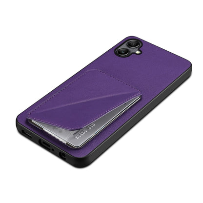 For Samsung Galaxy A20 / A30 Denior Imitation Calf Leather Back Phone Case with Holder(Purple) - Galaxy Phone Cases by Denior | Online Shopping UK | buy2fix